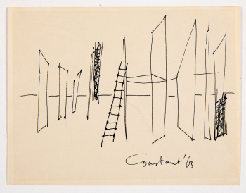 [Image 5] Constant (1920–2005), Frontispiece for New Babylon, 1963. Lithograph, 155 × 200 mm.