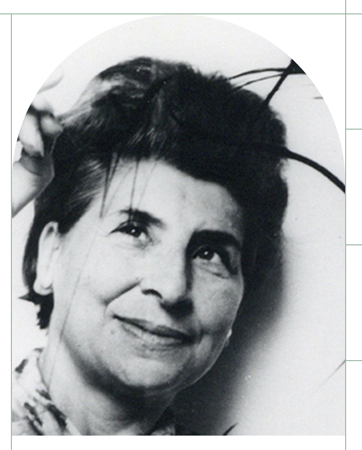 May Neama with her work for the provincial prize for graphic arts 1965 Collection City of Antwerp Letterenhuis / Source : matrimonydays.be