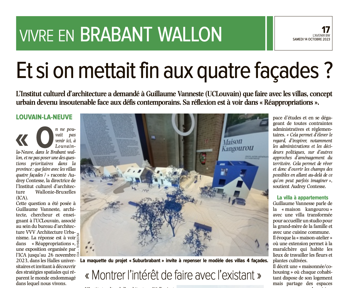 Extrait de l'article publié dans l'Avenir Brabant Wallon