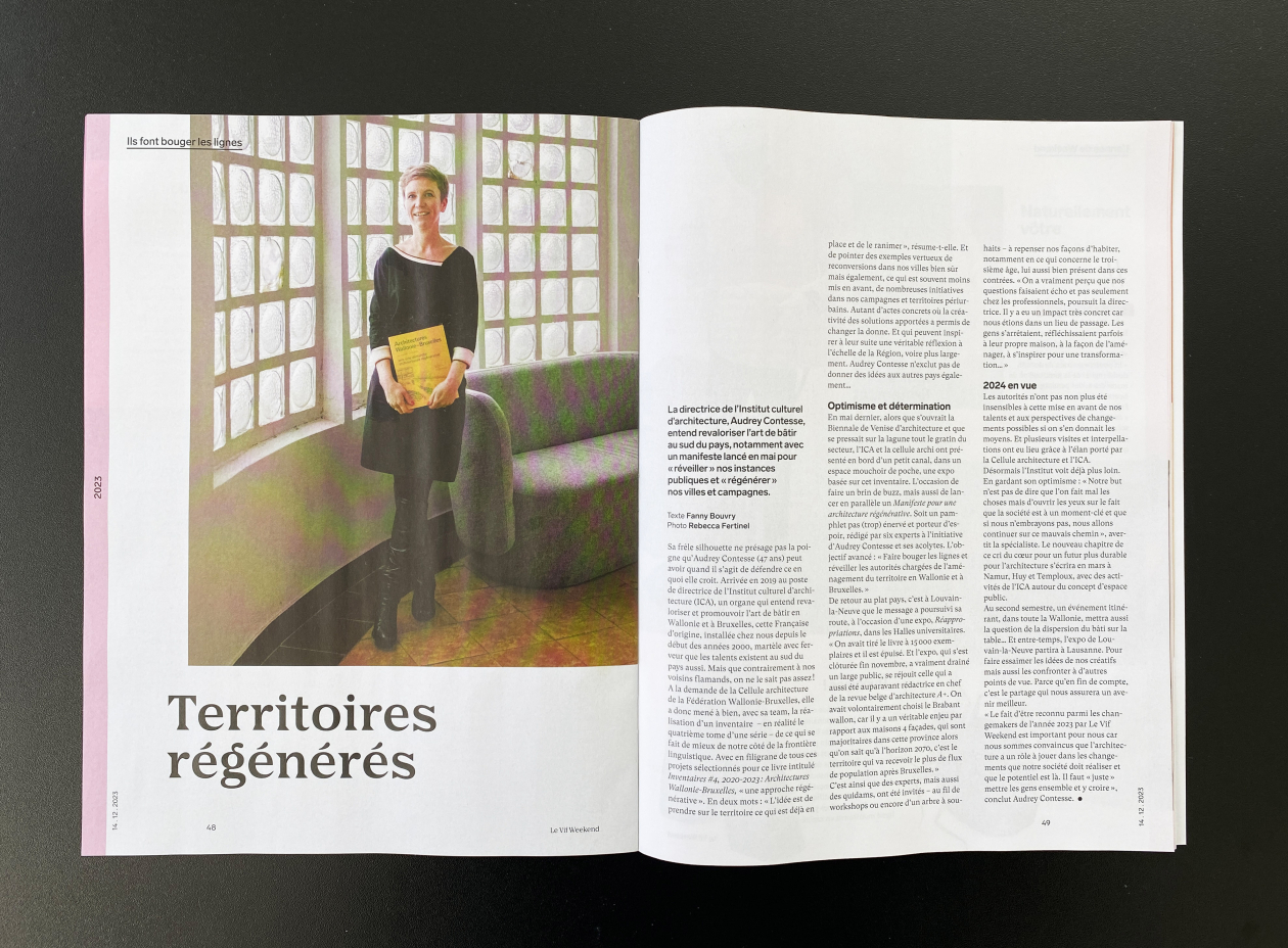 Le Vif Weekend, 14.12.2023 / Texte : Fanny Bouvry / Photo : Rebecca Fertinel