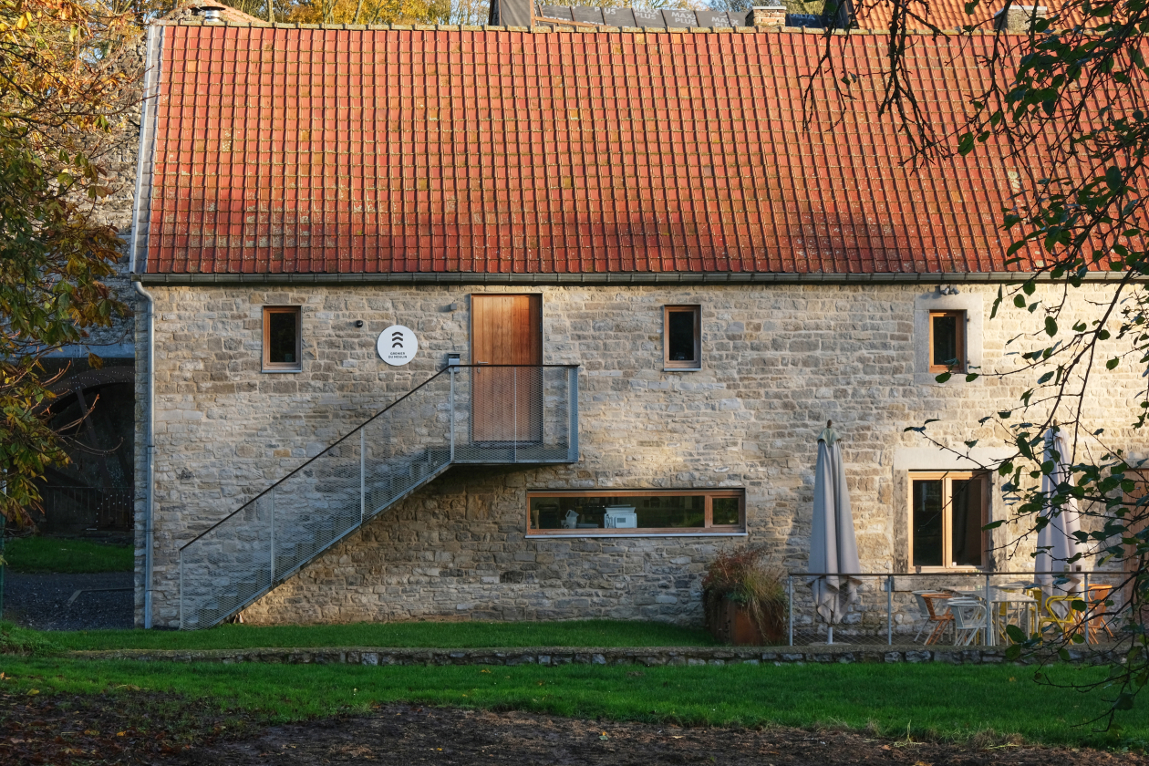 Site du moulin de Ferrières, Binario architectes © Andrea Tenuta
