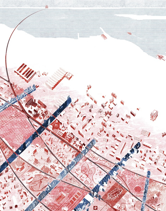 © Ouest drawing, 2019, in the mark of a Ouest+Sampling awarded contribution to Tallinn Architecture Biennale “New Habitats, New Beauties”