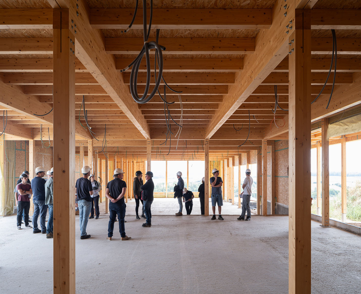 Chantier en cours, Yvoir, LRArchitectes © Michel De Cleene