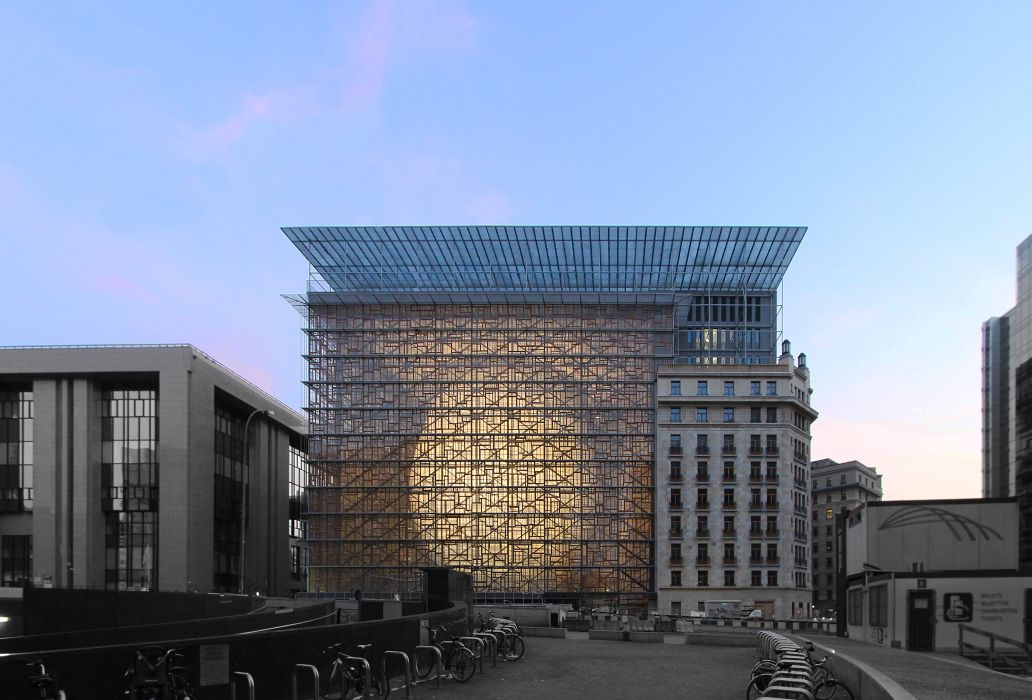 EUROPA – SIÈGE du CONSEIL EUROPÉEN et du CONSEIL DE L’UE © Philippe SAMYN and PARTNERS architects & engineers, LEAD and DESIGN PARTNER. Philippe Samyn and Partners architects & engineers, Studio Valle Progettazioni architects, Buro Happold Limited engineers. / Photo : © Quentin Olbrechts © colours : Georges MEURANT