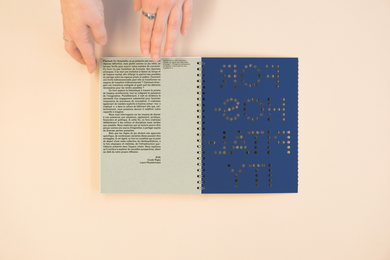 A PLAYBOOK FOR HOSPITALITY © AHA, Czvek Rigby, Laura Muyldermans - Photo: Edouard Fargues