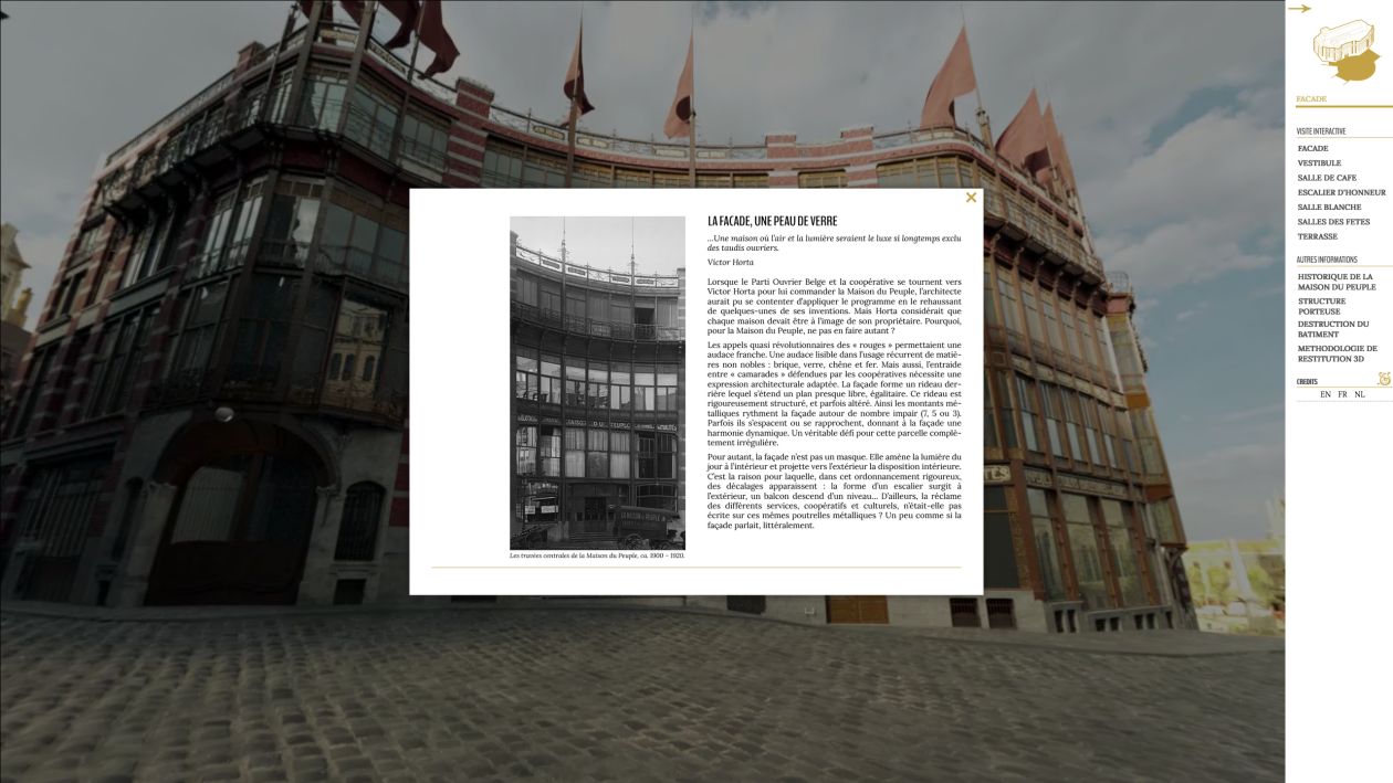 Visite virtuelle © AlICe lab (ULB) / Musée Horta