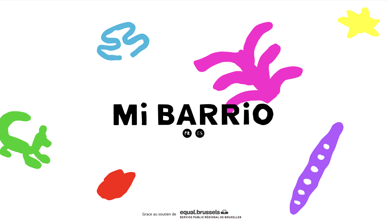 Page d’accueil du site Mi Barrio Bruxelles, plateforme digitale d’archivage collaboratif sur les exils latino-américains à Bruxelles.