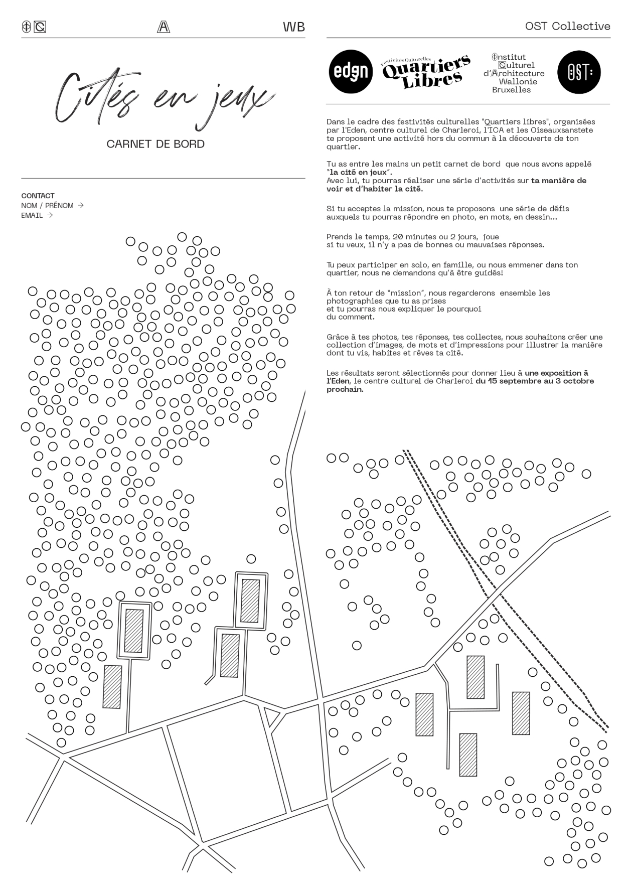 Couverture du carnet de bord "Cités en jeux"