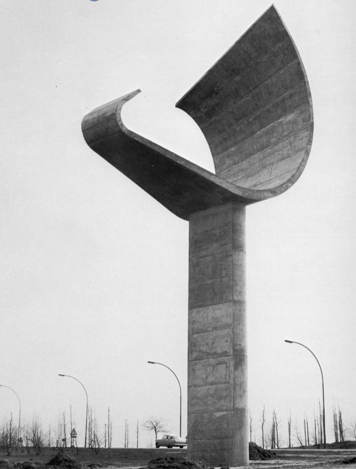 Jacques Moeschal, Signal, 1963, Highway intersection Brussels –Ostend, Belgium. 