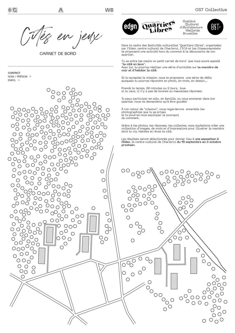 Couverture du carnet de bord "Cités en jeux"
